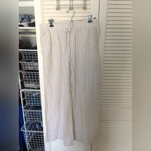 A New Day Striped Wide-Leg Linen Pants
